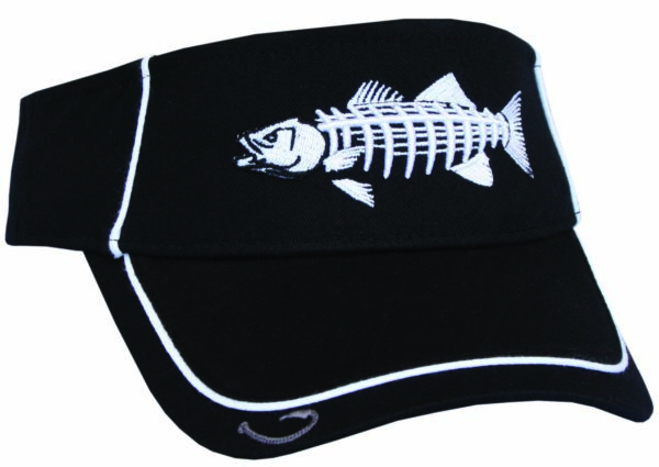 Striper Visor Black w/ White Trim