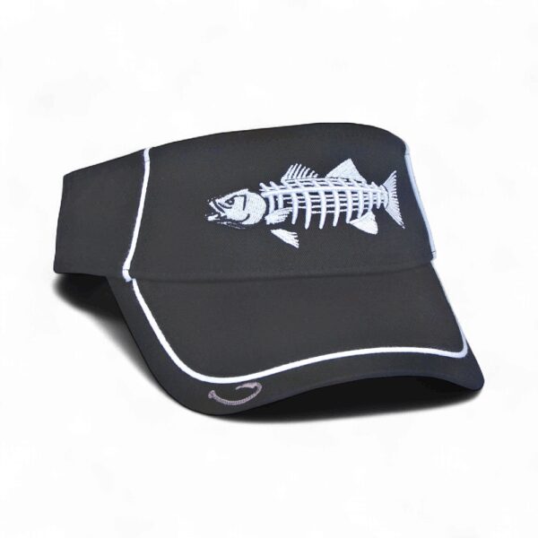 Striper Visor Black W/ White Trim