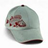 Jumbo Perch Cap Silver/Deep Red