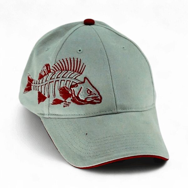 Jumbo Perch Cap Silver/Deep Red